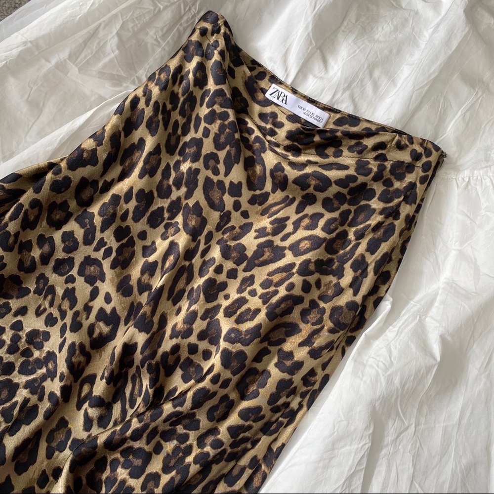 ZARA Leopard Print Skirt